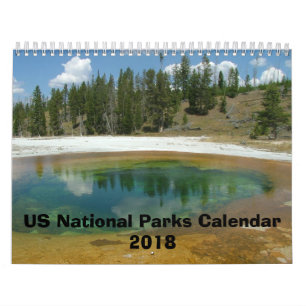Quatre saisons dans le calendrier 2018 de parcs