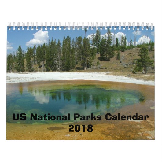 Quatre saisons dans le calendrier 2018 de parcs (Protection)
