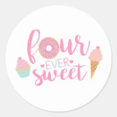 Quatre stickers de fête toujours doux (Devant)