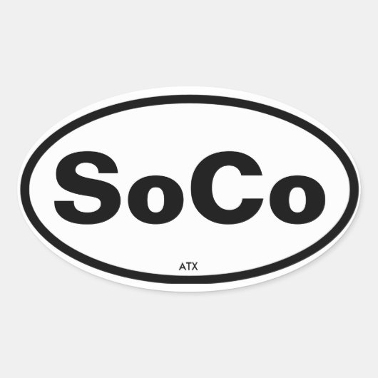 QUATRE Stickers ovales SoCo (Devant)