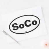QUATRE Stickers ovales SoCo (Enveloppe)