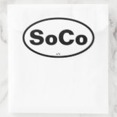 QUATRE Stickers ovales SoCo (Sac)