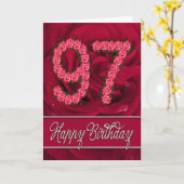 quatre-vingt-dix-septième carte d'anniversaire (Fleur jaune)