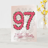 quatre-vingt-dix-septième carte d'anniversaire (Fleur jaune)