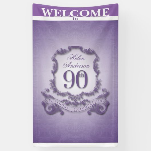 Quatre-vingt-dixième bannière de célébration (Vertical)