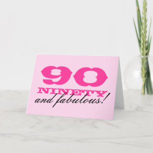 quatre-vingt-dixième Carte d'anniversaire pour des