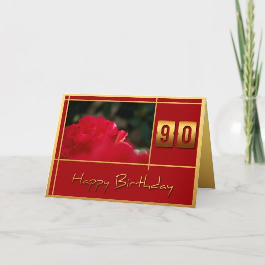 quatre-vingt-dixième Carte de voeux de citation de (Devant)