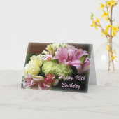 Quatre-vingt-dixième carte de voeux heureuse (Fleur jaune)