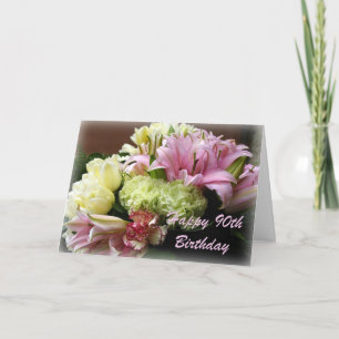 Quatre-vingt-dixième carte de voeux heureuse