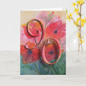 Quatre-vingt-dixième carte de voeux heureuse (Fleur jaune)