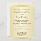 quatre-vingt-dixième Invitation de fête (Dos)