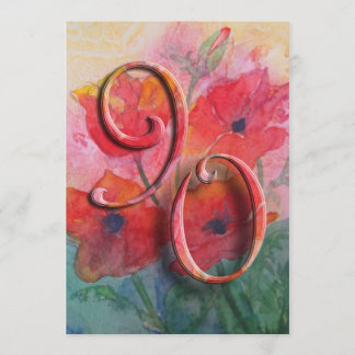 quatre-vingt-dixième Invitation de fête