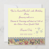 quatre-vingt-dixième Invitation POURPRE BLING (Dos)