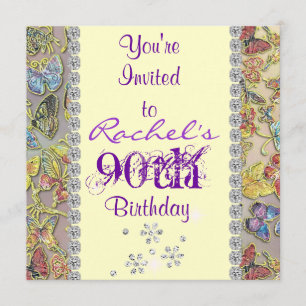quatre-vingt-dixième Invitation POURPRE BLING