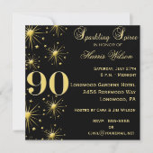 quatre-vingt-dixième Invitations d'anniversaire (Devant)