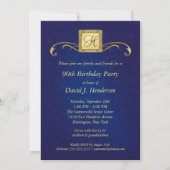 quatre-vingt-dixième Invitations de fête (Dos)