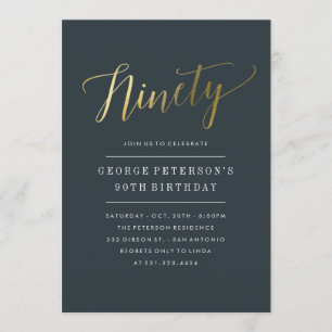 Quatre-vingt-dixième invitations modernes
