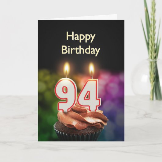 quatre-vingt-quatorzième Carte d'anniversaire avec (Devant)