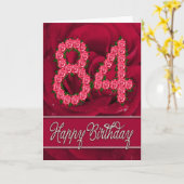 quatre-vingt-quatrième carte d'anniversaire avec (Fleur jaune)