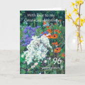 quatre-vingt-seizième Carte d'anniversaire pour (Fleur jaune)