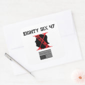 Quatre-vingt six 47 Stickers 4"x4" - Feuille de 6 (Enveloppe)