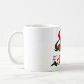 quatre-vingtième anniversaire 80 et tasse florale (Gauche)