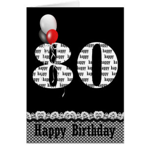 quatre-vingtième anniversaire avec le bouquet de