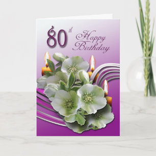 quatre-vingtième Carte de joyeux anniversaire