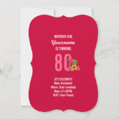 quatre-vingtième Invitation de fête d'anniversaire (Dos)