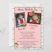 quatre-vingtième Invitation de fête d'anniversaire (Devant)