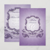 quatre-vingtième Invitation vintage de cadre de (Devant / Derrière)