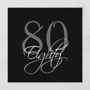 Quatre-vingtième invitations d'anniversaire de