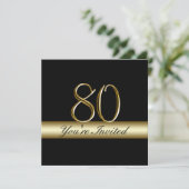 Quatre-vingtième invitations d'anniversaire en (Debout devant)