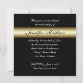 Quatre-vingtième invitations d'anniversaire en (Dos)