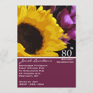 quatre-vingtième Invitations de fête
