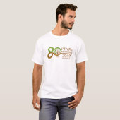 quatre-vingtième T-shirt de base d'anniversaire (Devant entier)