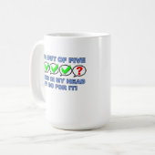 Quatre Voix Sur Cinq Mug Drôle (Devant gauche)
