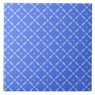 Quatrefoil Blauw Ontwerp Tegeltje