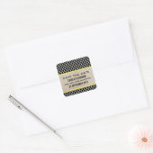 Quatrefoil chic jaune Enregistrer les stickers Dat (Enveloppe)