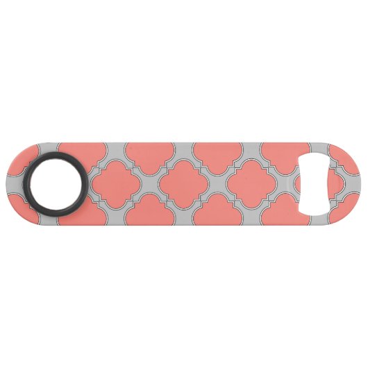 Quatrefoil corail et gris (Devant (Horizontal))