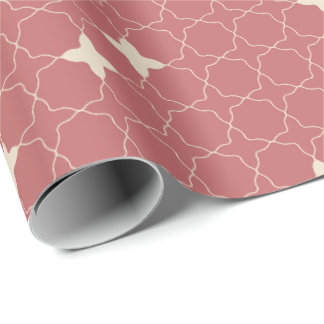 Quatrefoil Geometric Pattern Wrapping Paper Cadeaupapier