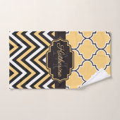 Quatrefoil jaune (Serviette à main)