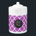 Quatrefoil Mauve profond ; aspect Retro Chalkboard<br><div class="desc">Vous aimerez ce design vintage, élégant et mignon avec le design motif Deep Mauve Quatrefoil ! Nous vous avons invitation à notre magasin, Baby shower Boutique, pour voir ce design de tableau noir rétro cool sur beaucoup plus de grands produits personnalisables, y compris les invitations rétro Baby Shower et cadeaux...</div>
