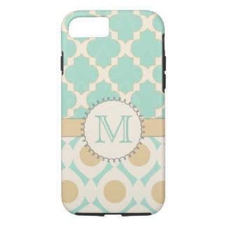 Quatrefoil Monogram Mally Mac iPhone 8/7 Hoesje