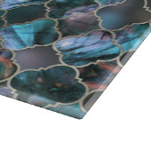Quatrefoil Moroccan Pattern Labradorite Snijplank (Hoek)