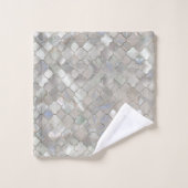 Quatrefoil Moroccan Pattern Moeder van Pearl Bad Handdoek (Wasdoekje)