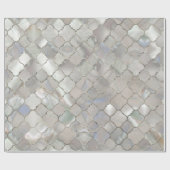Quatrefoil Moroccan Pattern Moeder van Pearl Cadeaupapier (Vlak)