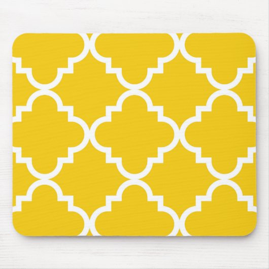 Quatrefoil Mousepad - Geel Muismat (Voorkant)
