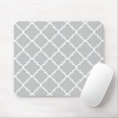 Quatrefoil Mousepad - Grijs Muismat (Met muis)