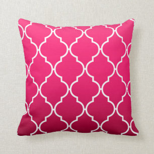 Quatrefoil Ombre Geometric   fuschia Kussen